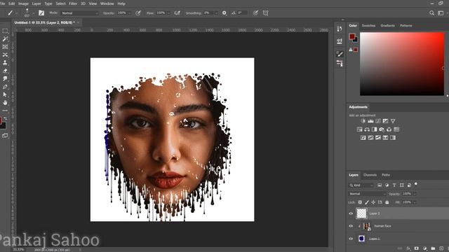 How To Create Face Painting Art In Splatter Brush Photoshop [FAST & EASY!] смотреть онлайн
