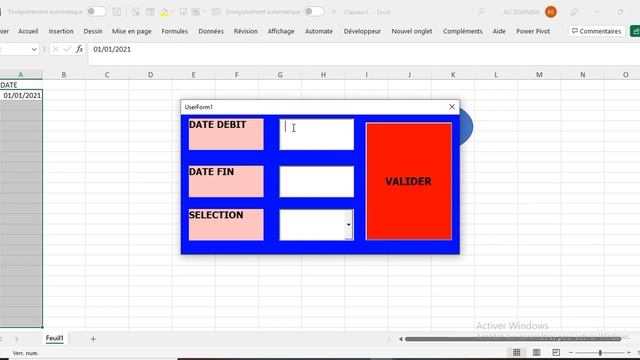 Manipuler les Dates avec un Userform VBA EXCEL (module1) смотреть онлайн