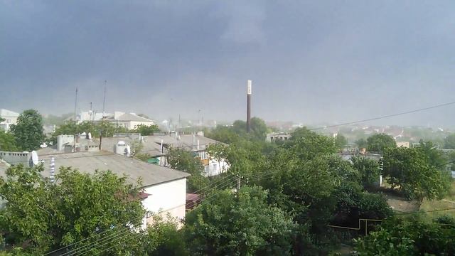 07.08.2016. Прилиманское. Пыльный замес во время грозы смотреть онлайн