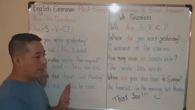 SIMPLE PAST. YES/NO QUESTION & INFORMATION QUESTIONS смотреть онлайн