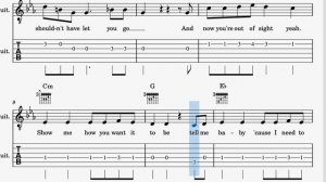 BABY ONE MORE TIME - BRITNEY SPEARS - GUITAR LEADSHEET & TABS