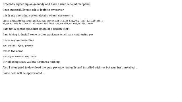 Unix & Linux: Unable to install yum on cpanel server (2 Solutions!!) смотреть онлайн