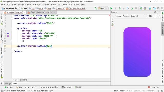 #30 Android Piano App Development Tutorial Part 30 - Drawable Resource File for the Playing Activit смотреть онлайн