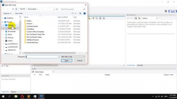 How to Import and Run SQL Script File in Mysql Workbench