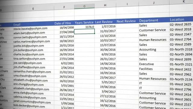 Date Calculations (NOW, TODAY, YEARFRAC) смотреть онлайн