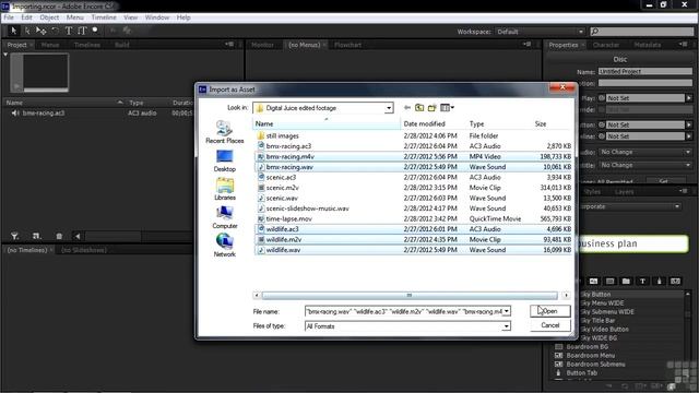 Adobe Encore CS6 Tutorial | Importing Assets | InfiniteSkills смотреть онлайн