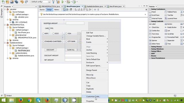 How to add radio button group in java swing смотреть онлайн