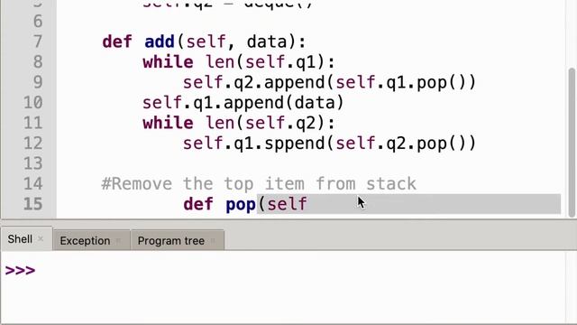 Interview Questions - Implement Stack using Queue in Python смотреть онлайн