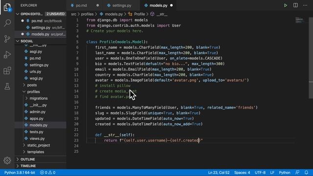Learn Django | Social Network project in Django (PART 2) смотреть онлайн