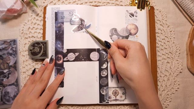 심플 우주? 다꾸 ASMR | scrapbooking ideas | journaling | journal with me | junk journal | 빈티지다꾸 смотреть онлайн