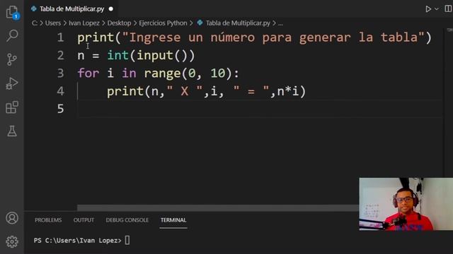 ? PROGRAMA que MUESTRE LAS TABLAS DE MULTIPLICAR en Python ? BUCLE FOR EN PYTHON ? CURSO DE PYTHON смотреть онлайн