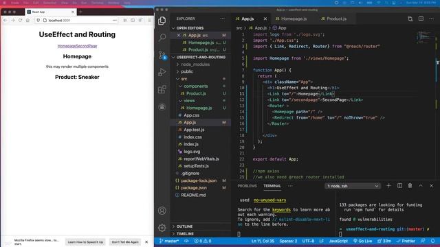 Quick intro to React Routing - React @Reach router смотреть онлайн