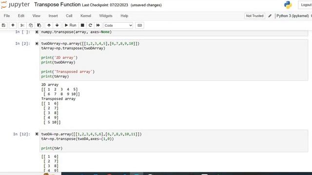 Python Numpy Transpose Function | Python Code Examples | Python Tutorial смотреть онлайн