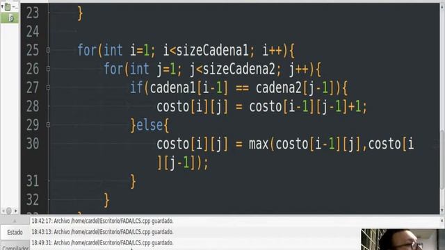 Clase 20-2 Fundamentos de algoritmos (FADA): Programación dinámica I: Implementación LCS смотреть онлайн