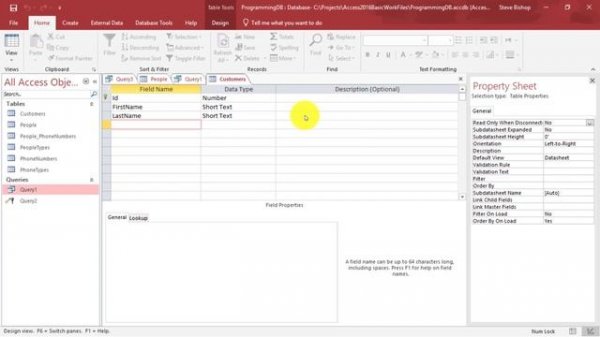13. Microsoft Access 2016: Inserting New Data With an INSERT INTO Query in SQL