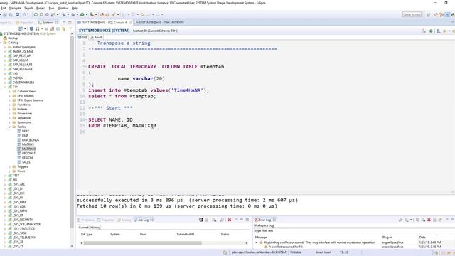 SAP HANA SQL - Transpose a String смотреть онлайн