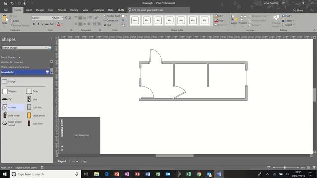 How to create a basic floor plan in Microsoft Visio. A garage conversion is used to explain the use смотреть онлайн