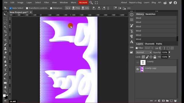 Photopea Tutorial - 3D Text Effect using Stylize Wind Filter смотреть онлайн