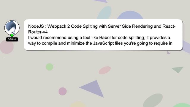 NodeJS : Webpack 2 Code Spliting with Server Side Rendering and React-Router-v4 смотреть онлайн