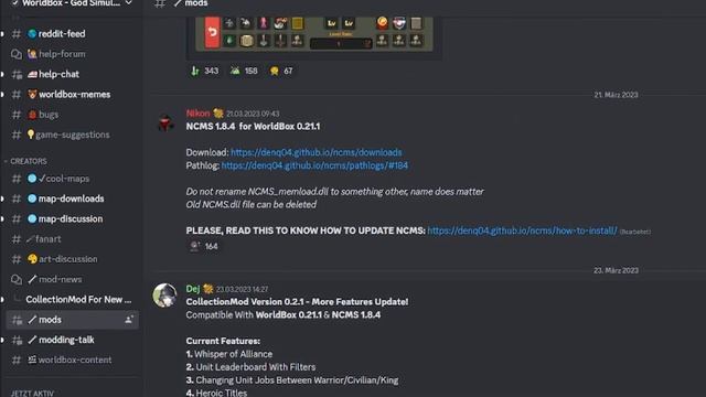 NCMS Update Tutorial - WorldBox (0.21.1)