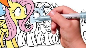 Coloring Pages MY LITTLE PONY. Simple and Easy Drawing Tutorial Art. How to color My Little Pony