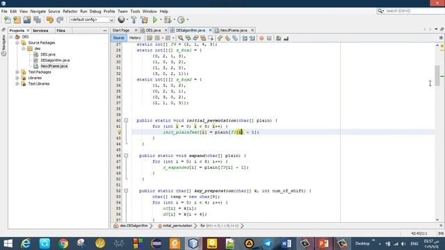 DES algorithm Java code with GUI смотреть онлайн