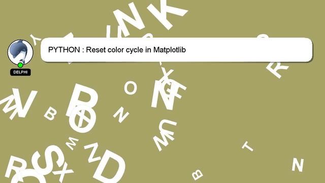 PYTHON : Reset color cycle in Matplotlib смотреть онлайн