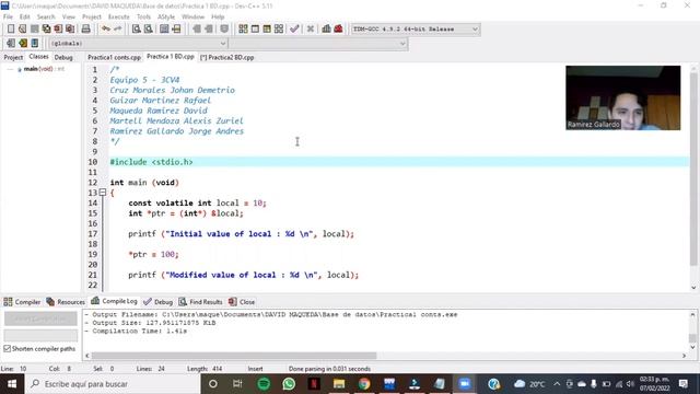 Práctica 1: Const y Volatile смотреть онлайн