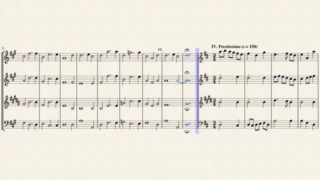 Sonata (Op. 3 No. 12) For Woodwind Quartet