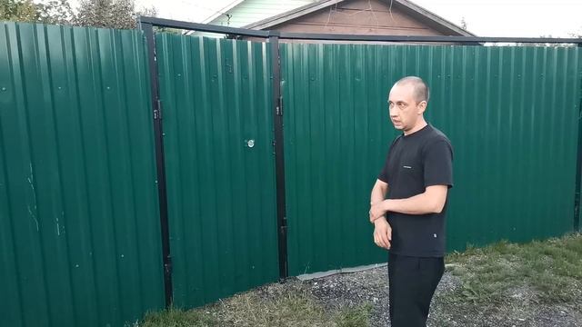 Забор из профнастила. Как поставить столб для забора без раствора (Часть. 2) смотреть онлайн
