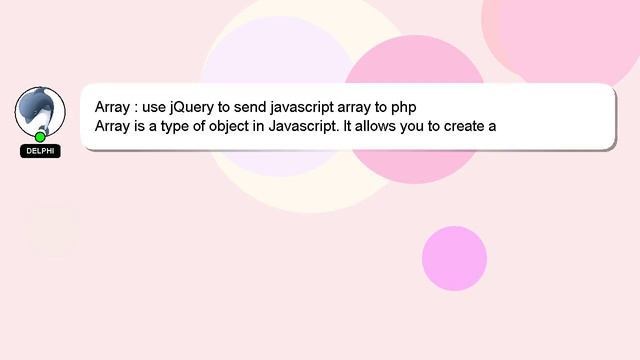 Array : use jQuery to send javascript array to php смотреть онлайн