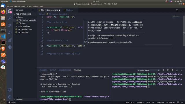 NodeJS: Reading and Writing to a JSON file смотреть онлайн
