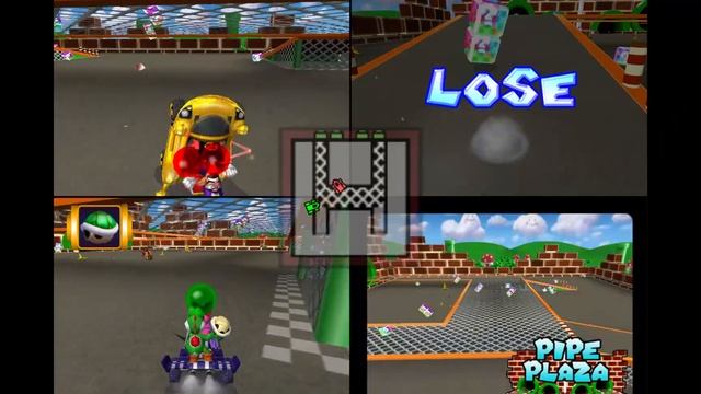 Mario Kart Double Dash Dolphin Emulator 3 Player Split-Screen Part 4 смотреть онлайн
