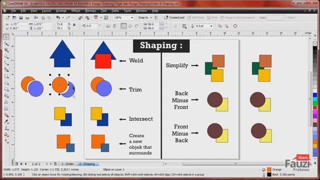 Fungsi shaping pada corel draw смотреть онлайн