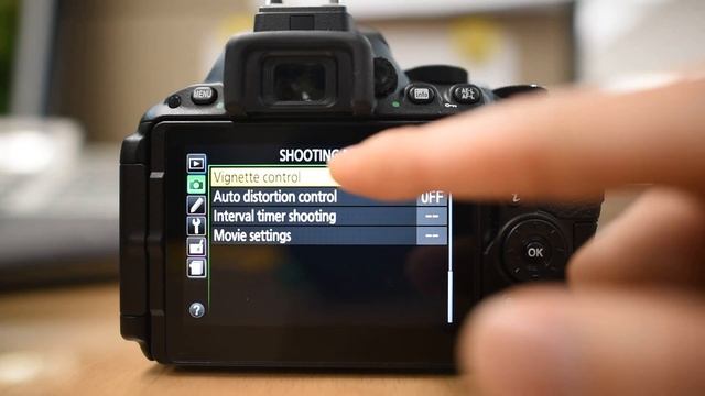 NIKON D5500 VIGNETTE control function On&Off смотреть онлайн
