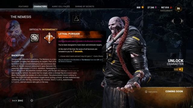 Dead by Daylight Resident Evil Chapter All Perks And Costumes смотреть онлайн