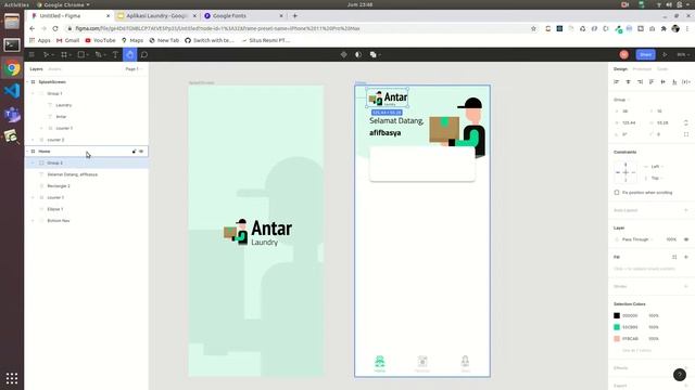 UI Design/Prototyping Laundry App dengan Figma : 4. Membuat Header Component смотреть онлайн