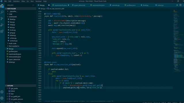 How to Make a Reaction Role Command (In python ) Discord Part 12 смотреть онлайн