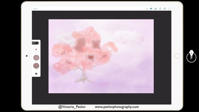 How to Draw a Tree in Adobe Photoshop Sketch using Watercolor Paintbrush смотреть онлайн