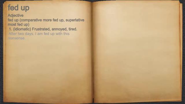 What does fed up mean? смотреть онлайн