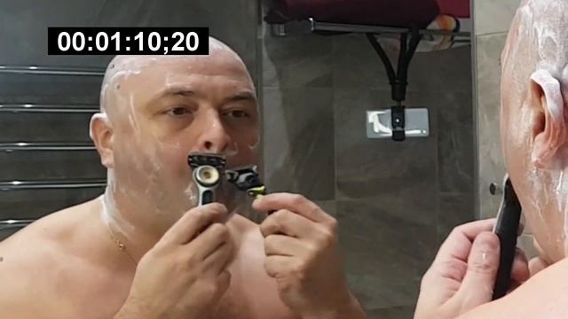 Побриться за "60 секунд". Ставлю эксперимент и рекорд бритья на время. Канал Чем побриться? смотреть онлайн