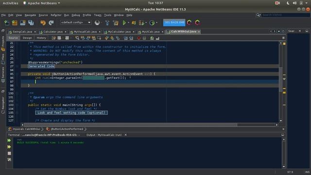 Java Calculator with GUI смотреть онлайн