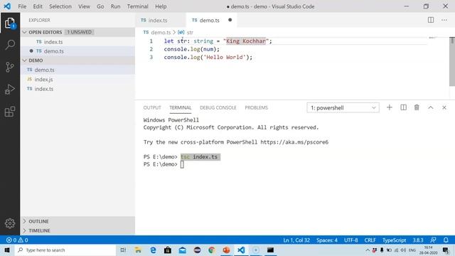 TypeScript Tutorial 3 - Transpile and Configure TypeScript смотреть онлайн