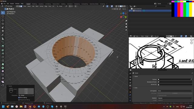 Моделируем в Blender для 3D печати. Базовое моделирование топологией и горячими клавишами. смотреть онлайн