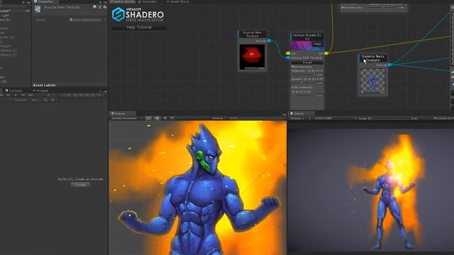 2D Shader Power Effect with Shadero Sprite for Unity смотреть онлайн