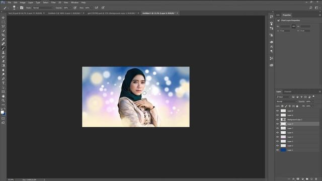 Dramatic Portrait Light Effects - Photoshop Tutorial | add BOKEH Effect смотреть онлайн