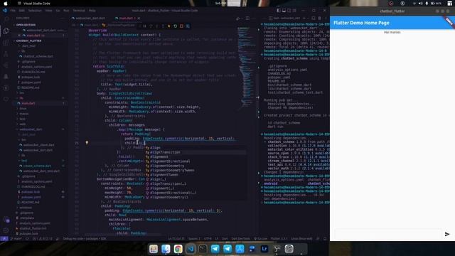 Chatbot Flutter Realtime Chat Websocket dart vm simple | Azkade Speed code смотреть онлайн