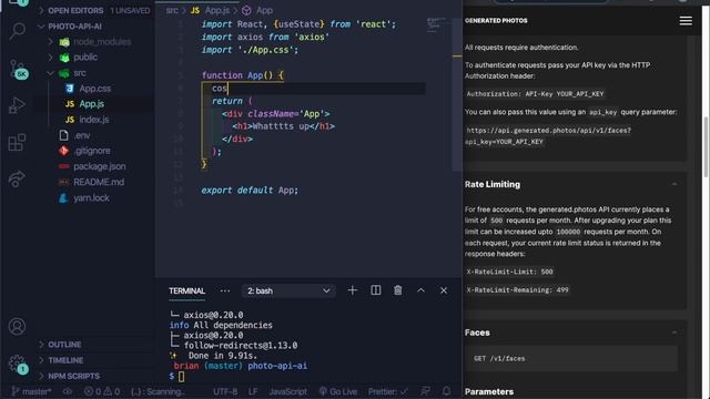 Build an AI Photo Generator - React JS Project API смотреть онлайн