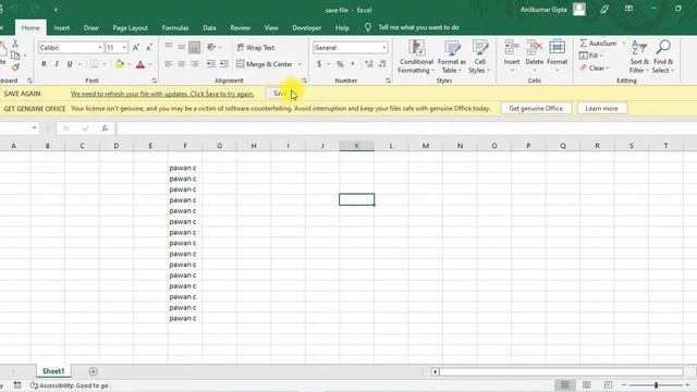 How to Autosave your excel file #exceltips #viral смотреть онлайн