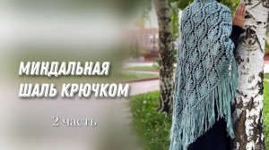 Свяжите её обязательно! Шаль крючком 2 часть_crochet shawl tutorial 2 part